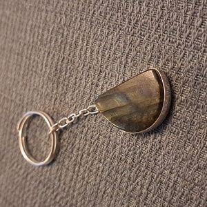 Medium Teardrop Labradorite Keychain (6)